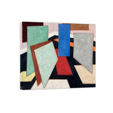 Imagem de Abstrato lona wall art pinturas famosas-No.4-Pôster e impressões para decoração casa pronta para pendurar 20x25cm8x10in Tela Embrulhada