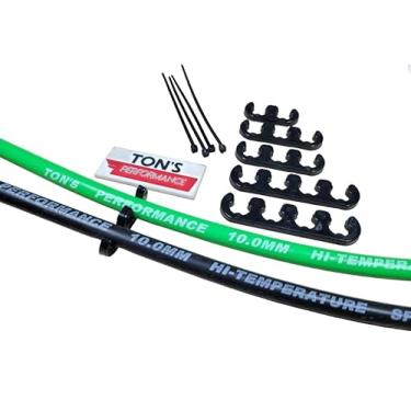 Imagem de Ton's Performance Kit divisor separador de fios de vela de ignição preto de 10 mm Suporte de separadores de fio de ignição tear de fio 2/3/4 TONS-WS-10MM