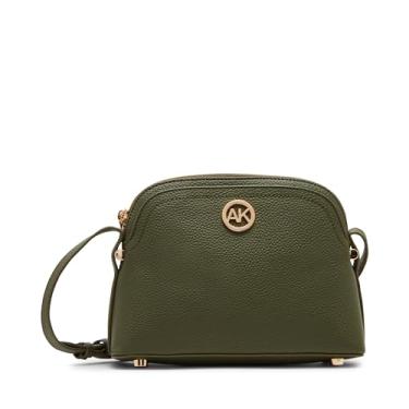 Imagem de Anne Klein Bolsa transversal com estojo removível para cartão, verde-oliva