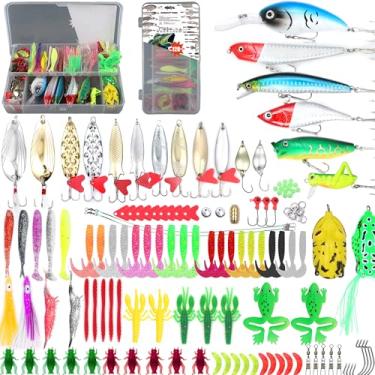 Imagem de EXAURAFELIS Isca de pesca isca de pesca isca de peixe macia e dura isca caixa de equipamento biônico robalo truta salmão minnow poper manivela rattlin lápis plástico topwater sapos iscas de metal