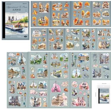 Imagem de Alideco 18 pçs adesivos vintage arquitetura europeia flor donzela café gourmet adesivo livro para adultos adesivo diário adesivos para scrapbook (langmanjiejing)