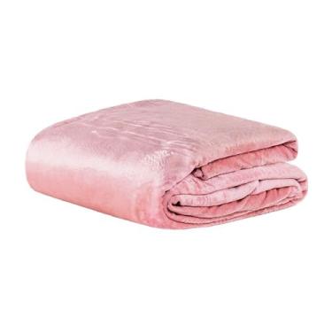 Imagem de Cobertor Sibéria Queen Microfibra Premium, 240x220cm, Rosa Shell Pink, 280g/m²