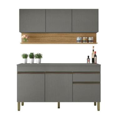 Imagem de Kit Armário de Cozinha e Balcão Completa 1,50m Kit's Paraná