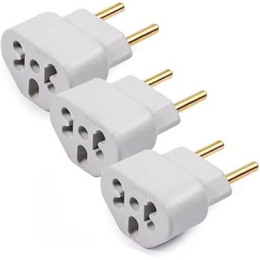 Imagem de Kit 3 Adaptador Tomada Universal 10A/20A - Benjamin para Tomada Padrão Novo e Antigo - Para Eletrodomésticos, Computadores, Carregadores, Secadores, Airfryer - Bivolt (110V/220V)