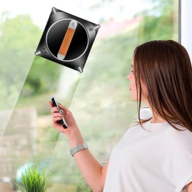 Imagem de Robô de limpeza de janelas de arranha-céus, robô de limpeza de janelas com jato de água duplo, potência de sucção de 2500 Pa, vários modos de limpeza, aplicativo e controle remoto, para limpeza d