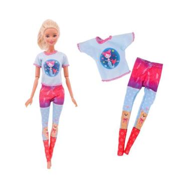 Imagem de Conjunto De Roupas De Boneca Barbie De 11,8 Polegadas, Camiseta, Jaque