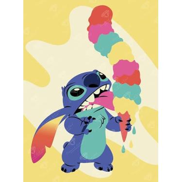 Imagem de DIAMOND ART CLUB Oito colheres, kit de pintura de diamante, artesanato DIY divertido para adultos, tela de arte de diamante redonda para iniciantes, 22,8 cm x 30,8 cm (9" x 12" (22,8 cm x 30,8 cm)