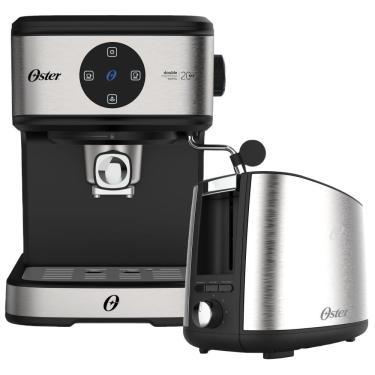 Imagem de Kit Espresso Oster - Cafeteira Double E Torradeira Inox
