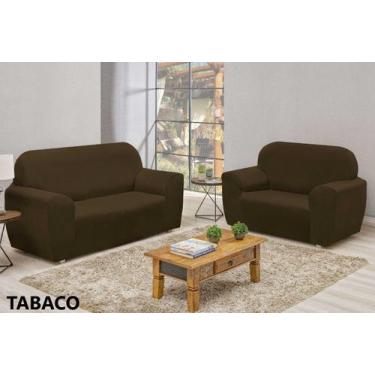 Imagem de Capa Para Sofá Bella 3 e 2 lugares - Viver Bem Store, Marrom