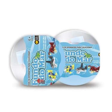 Imagem de Brinquedo Ovo Surpresa Blocos De Montar Fundo Do Mar - Xalingo