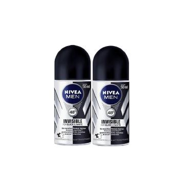 Imagem de Kit Desodorante Roll On Nivea Men Invisible For Black & White 1 Unidade