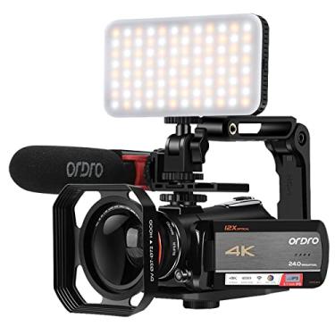 Imagem de ORDRO Câmera De Vídeo Uhd 4K Com Transmissão Ao Vivo Com Zoom Óptico, Câmera De Vlog Ac5 Plus Para Youtube, Tela Sensível Ao Toque Giratória, Antivibração, Foco Automático, Lapso De Tempo