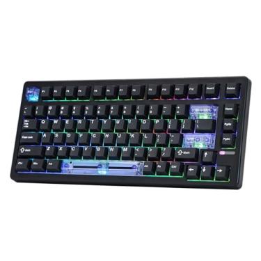 Imagem de EPOMAKER Teclado para jogos HE80 Hall Effect, sondagem de 8K e digitalização de 32K, junta cremosa, DKS, SOCD, troca a quente, retroiluminação RGB, teclado de jogos com fio para PC e Mac (preto)