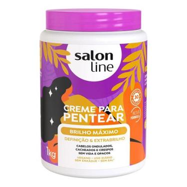 Imagem de Creme Para Pentear Cabelo Brilho Máximo Salon Line 1kg
