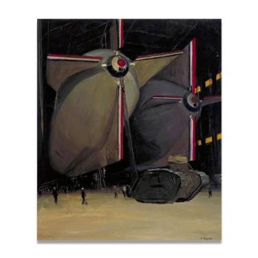 Imagem de Enorme John Lavery Classic Realist Portrait & War Scene Canvas Art – Arte irlandesa decoração de parede para casa 39,98 x 48 cm Un Framed