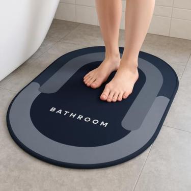 Imagem de Tapete de Banheiro Oval Antiderrapante para Box | PVC com Ventosas | Conforto e Segurança para Banho