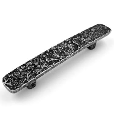 Imagem de JETLAND Puxadores de armário de gaveta em ponte, pacote com 2 unidades de ferro arranhado 12,7 cm, fundição sólida de peônia antiga, TG0115AS127