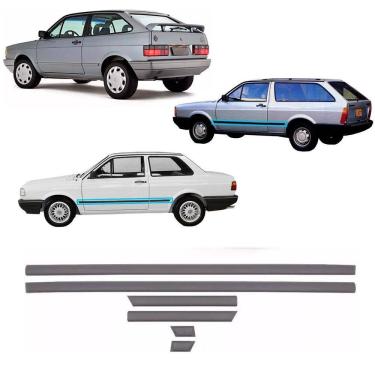 Imagem de Friso Lateral Vw Gol Saveiro Voyage Cinza Escuro 89/95