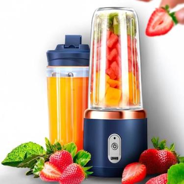 Imagem de Mini Liquidificador Usb 400Ml Perfeito Para Vitaminas Frutas - Portati