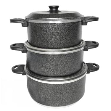 Imagem de Jogo de Panela 3 Peças Conjunto Kit Caçarola N16-18-20 Ou 20-22-24,fervedor ceramica(20-22-24)