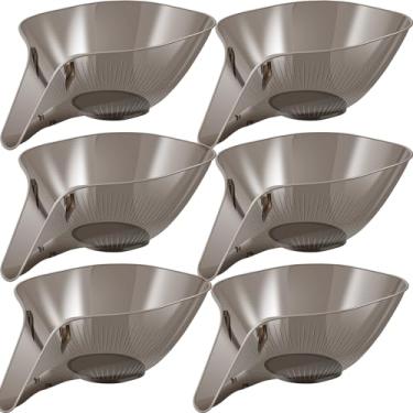 Imagem de Cesta de drenagem de 6 peças, funil para pia de cozinha, cesta de drenagem, cesta de drenagem transparente, tigela de drenagem com funil, escorredor de alimentos, cesta de coador de cozinha para lavar