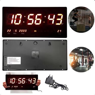 Imagem de Relógio Digital LED de Parede com Função de Alarme e Temperatura Preci