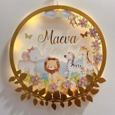 Imagem de Porta Maternidade Led Jipe Safari Acrílico e Espelho