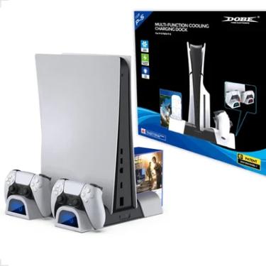 Imagem de Cooler + Carregador Duplo + Slots Compatível Com Ps5 / Slim