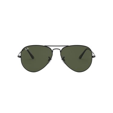 Imagem de Óculos de Sol Ray-Ban Aviator Metal Ii 0RB3689 914831 Tam 62 / Preto - Lentes Verde