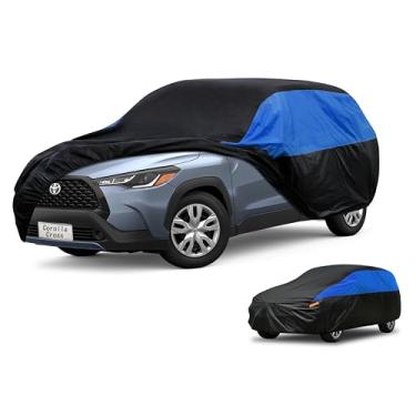Imagem de GUNHYI Toyota Capa para carro personalizada Toyota Corolla Cross impermeável para todos os climas, leve cobertura externa completa para automóveis ao ar livre sol UV chuva poeira neve proteção contra