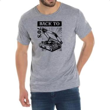 Imagem de Camiseta Cinza Back to anos 70 vitrola - Alearts, P