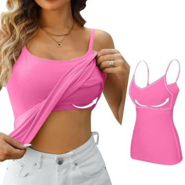 Imagem de Top Feminino Acolchoado Com Alças Finas, Modal, Com Sutiã Embutido Aju
