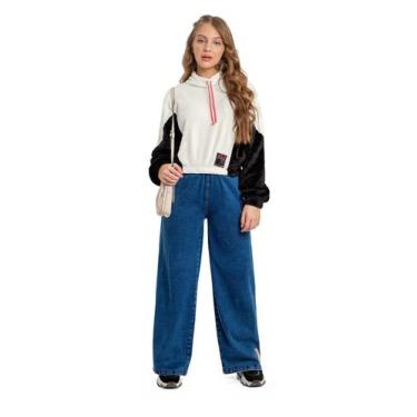 Imagem de Blusão em Fleece Juvenil Gloss, Off white, 12