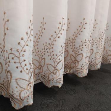 Imagem de Cortina Voil Bordada Para Varão Sala/Quarto 2,60 De Altura 4 De Largur