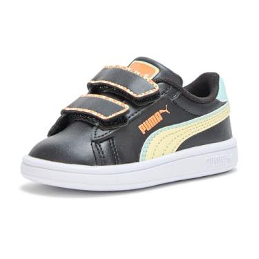 Imagem de PUMA Tênis infantil unissex Smash Hook and Loop, Preto e dourado Moon Ah25, 18