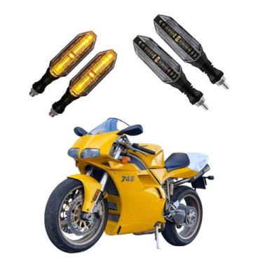 Imagem de KIT 4 Setas Esportivas Pisca de Led Modelo P26 Para Moto DUCATI 748 An