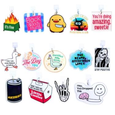 Imagem de YJ PREMIUMS 16 peças Kindle Dust Plug Charms Cute Silly Aesthetic Whimsical Humorous Charm Inserts Accessories USB C Cover Kawaii Bookish Gifts Set for E-Reader Enthusiast Ebook lover Bookworm