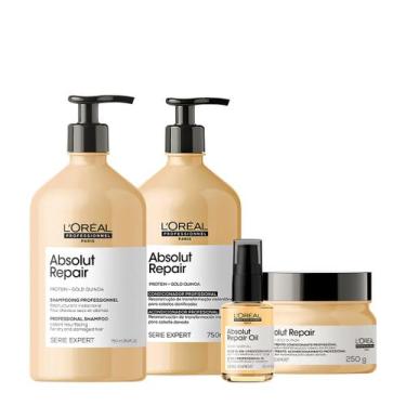Imagem de Kit L'Oréal Professionnel Absolut Repair Gold Home Care Oil 30 (4 prod