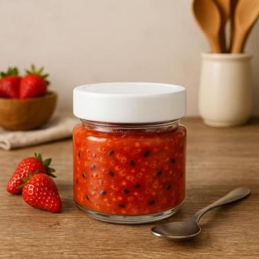 Imagem de Kit 24 Potes de Vidro Pianezza 210ml com Tampa Metálica 70mm – Multiuso para Doces, Geleias, Conservas, Bolo no Pote e Velas Artesanais (Branco)