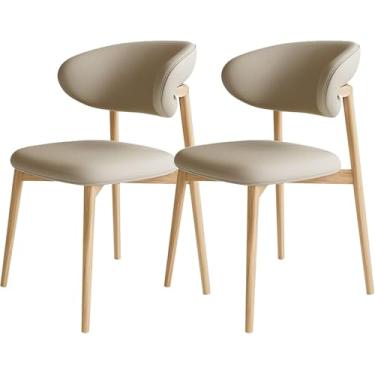 Imagem de Cadeira De Jantar De Madeira Maciça, Cadeira De Lazer Sem Braços De Madeira Maciça Estofada, Cadeira De Leitura Com Encosto Curvo, Cadeira De Estudo, Cadeira De Lazer Com Vara, E, One Size