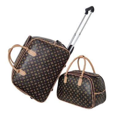 Imagem de Kit Mala De Viagem Grande Rodinhas E Bolsa De Mão Executiva - A2R, Caf