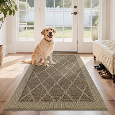 Imagem de COSY HOMEER Tapete de porta antiderrapante 91 cm x 152 cm, tapetes de entrada de baixo perfil absorvente de sujeira capacho, capacho para entrada frontal, tapete de entrada de polipropileno lavável