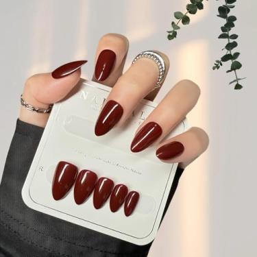 Imagem de DM DOMAII Trabalho artesanal puro, gel macio gelatinoso, cola vermelha escura nas unhas, cola reutilizável nas unhas, 15 tamanhos - 30 kits de unhas, presente de casamento, jaqueta de casamento