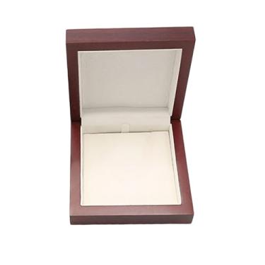 Imagem de Colaxi Caixa organizadora de joias, porta-joias, interior portátil, presentes, multifuncional, caixa de armazenamento de enfeites de madeira para brincos,