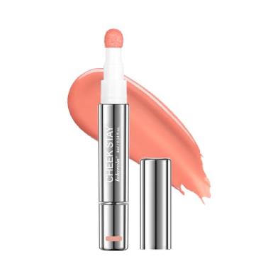 Imagem de Blush líquido para bochechas, creme de blush de longa duração para bochechas radiantes, acabamento orvalhado natural (#2 pêssego pálido, 1 peça)