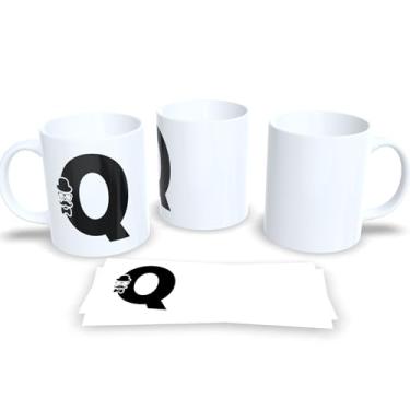 Imagem de Caneca de Porcelana Masculina Letra Inicial do Alfabeto (Q)