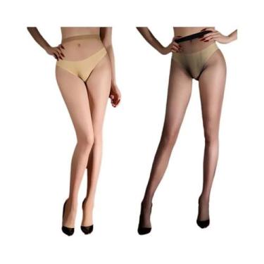 Imagem de Meias-Calças Femininas Ultrafinas Transparentes De Cintura Alta Para O