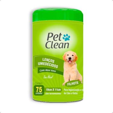 Imagem de Lenço Umedecido Filhote Toalhas Umedecidas Pet Clean 75 Unidades