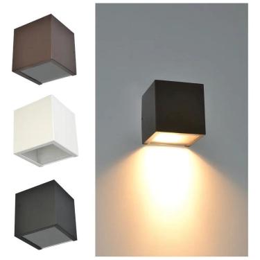 Imagem de 2X Arandela Alumínio 1 Foco Externa Muro Parede Dicróica Cor