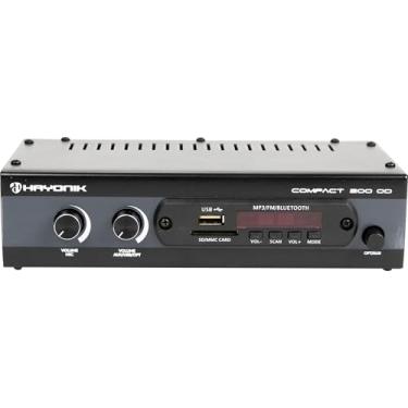 Imagem de HAYONIK, Amplificador 2 canais, Entrada Óptica, 20W RMS, Bluetooth, USB, Rádio FM, Entrada para Microfone, Equalizador - Compact 200 OD